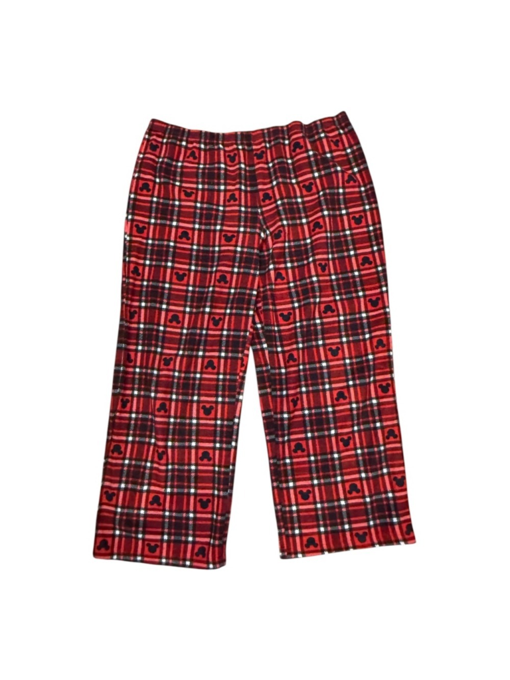 Disney Mickey Mouse Red Plaid Fleece Pajama Pants Women's XXL - Picture 2 of 4